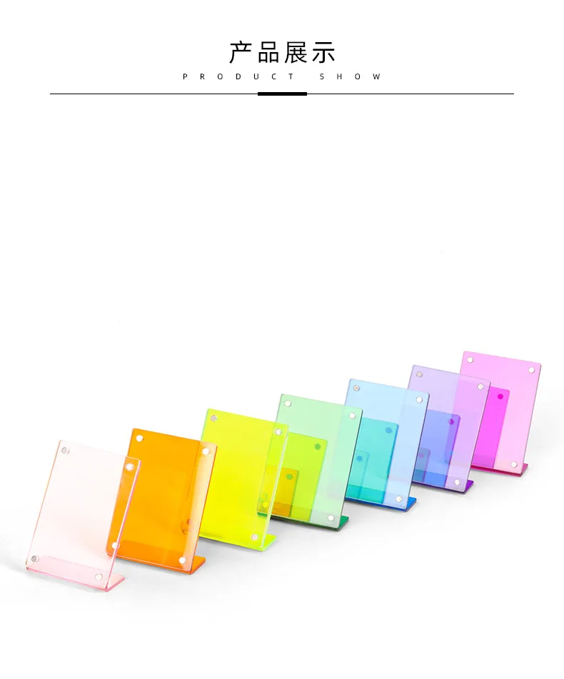 Europe market Home decor crystal 3 inch Photocard Instax mini Acrylic Frame Magnetic floating Photo Frame