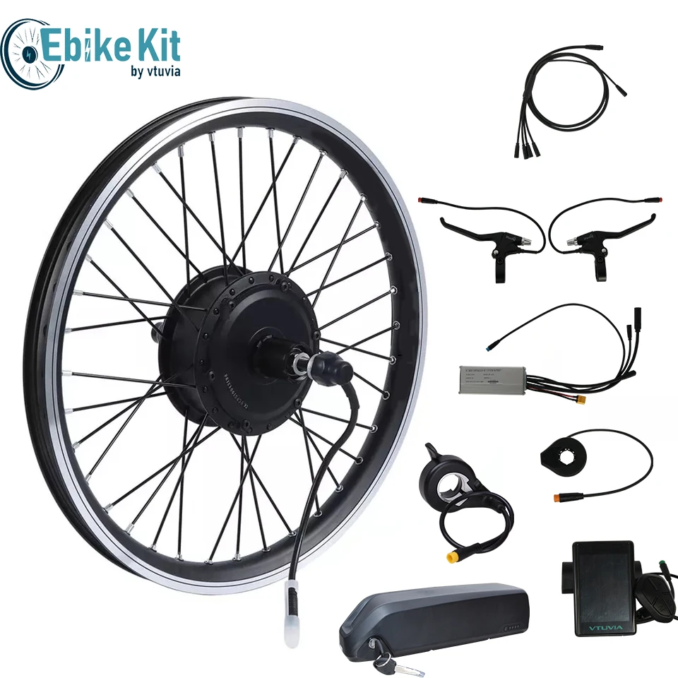 Vtuvia Factory Wholesale Ebike motor 36v 250w 500W 750W  rear wheel e-bike electric bike conversion kit with lithium battery