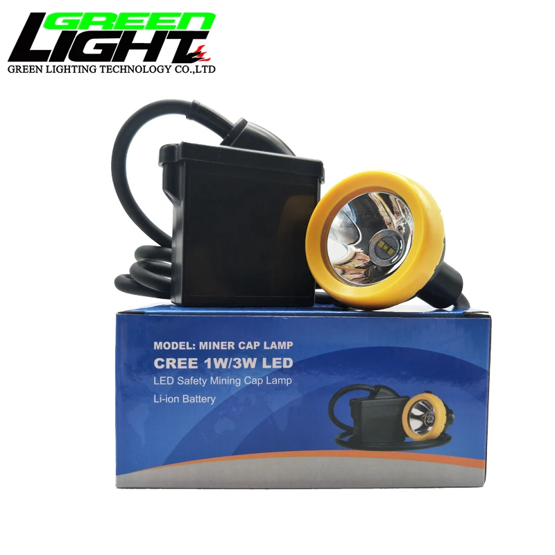 Kl5lm Strong 12000 Lux Mining Cap Lamp, 18 hours Long Duration Miner Corded Lamps, Underground Led Headlamps Industrial