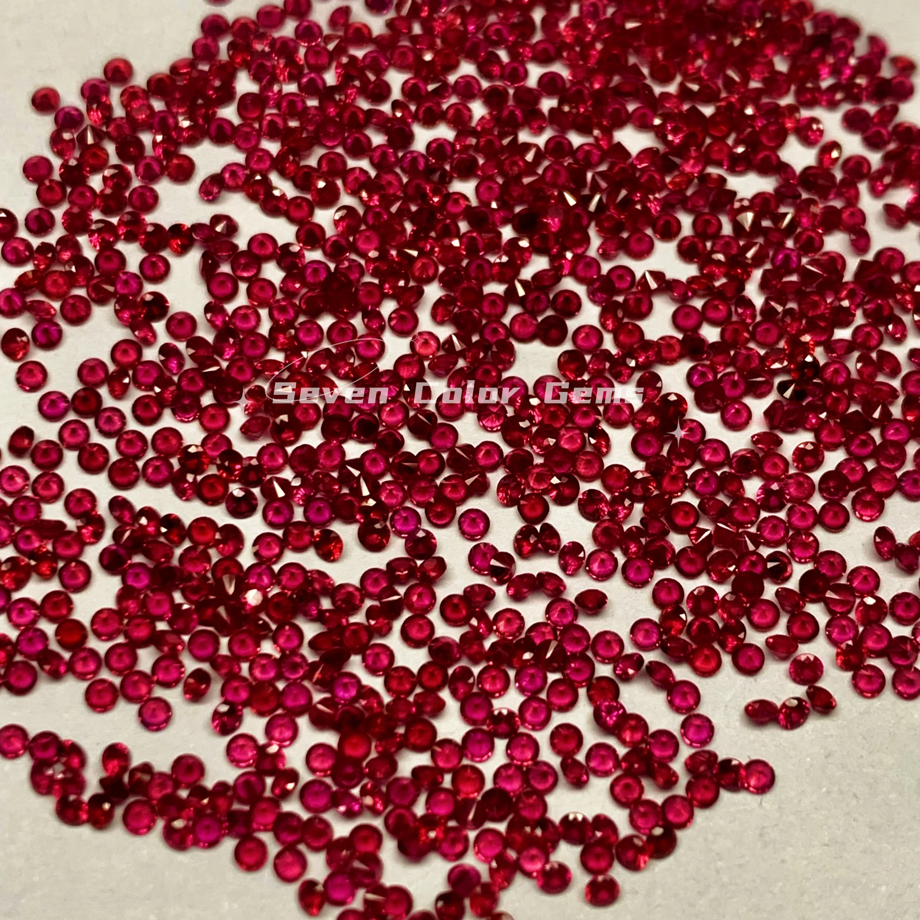 1.3mm Natural ruby stone red ruby stone melee brilliant ruby top quality raw rough pink red color price per carat