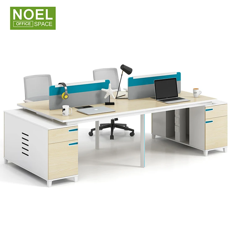Modern Office Staff Table Workstation for 2/4/6/8 Person E1MFC High Standard Modular Office Furniture