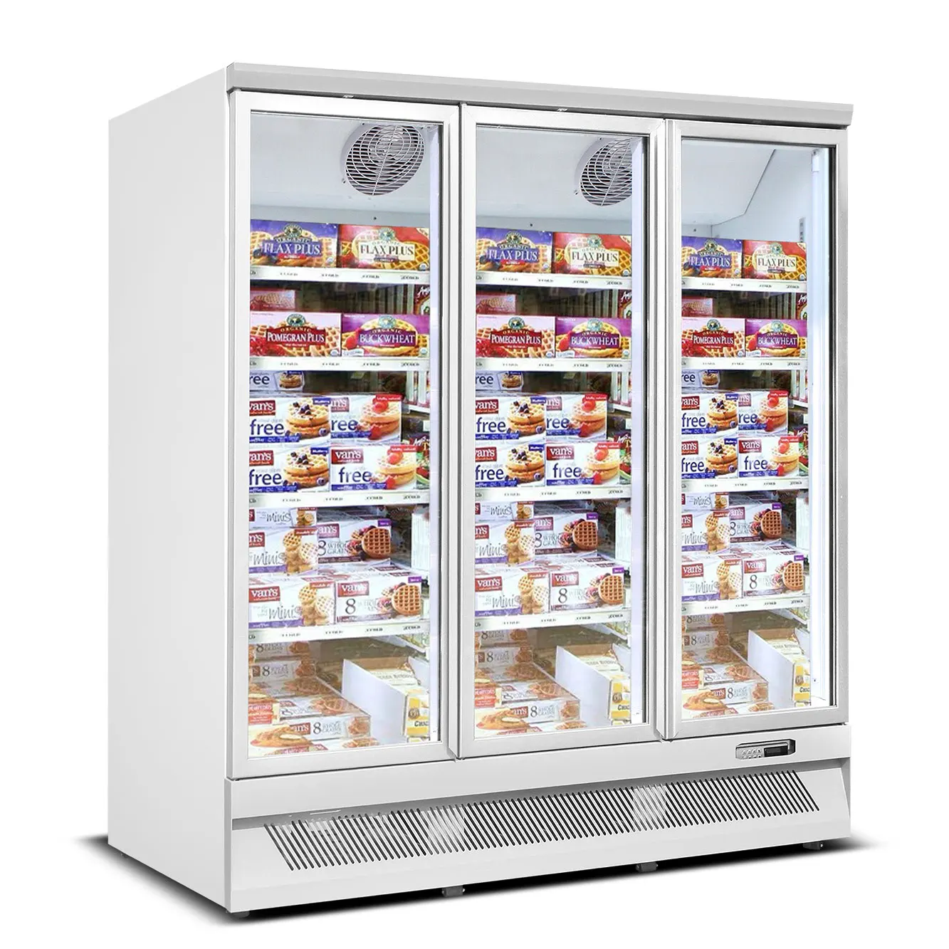 Коммерческий вертикальный холодильник для супермаркета, холодильная витрина со стеклянной дверцей