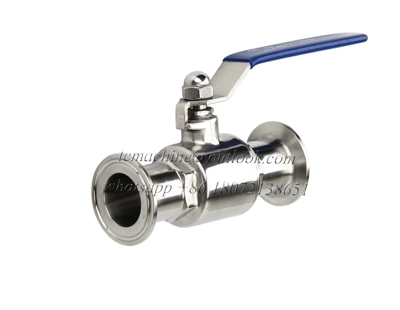 25mm stainless steel 304 1' sanitary tri clamp ball valve