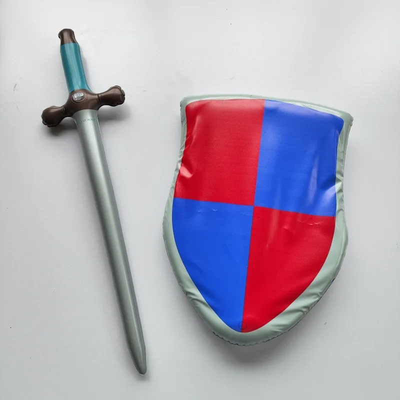 Customizable pvc inflatable sword shield fencing model for kids outdoor toys party cosplay