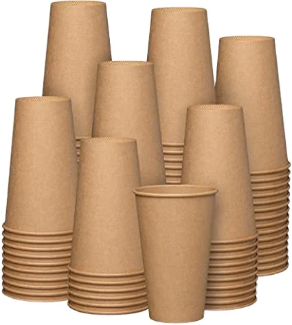 Most Popular Brown White Color Insulated Hot Water Paper Cup Disposable LOGO Custom Stackable Small Coffee Cup