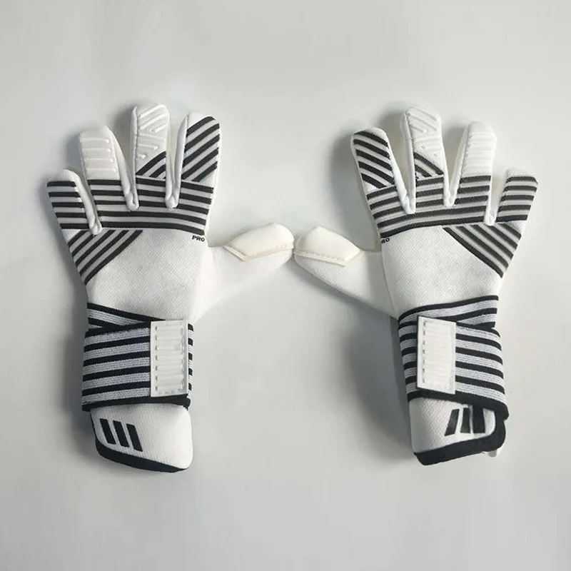 Профессиональные спортивные рукавицы для вратаря, для взрослых и детей, черная эмульсия, латексные красные, белые, синие перчатки для футбола