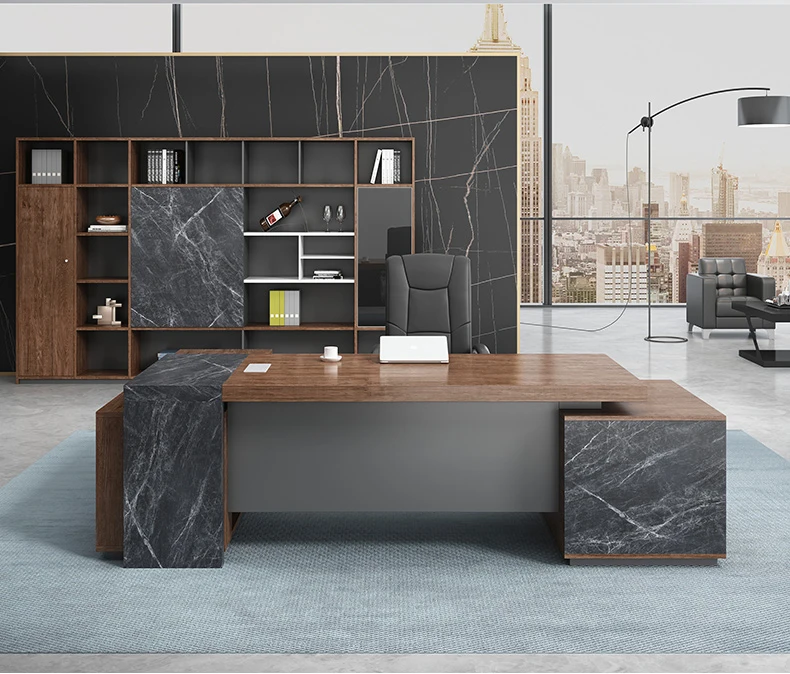 Manufacturer office computer table schreibtisch furniture luxury wooden executive desk