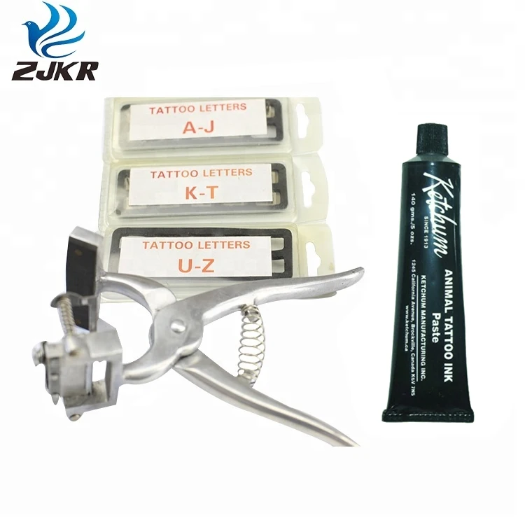 CETTIA KD713 veterinary instruments ear tattooing marking tattoo plier set for animals