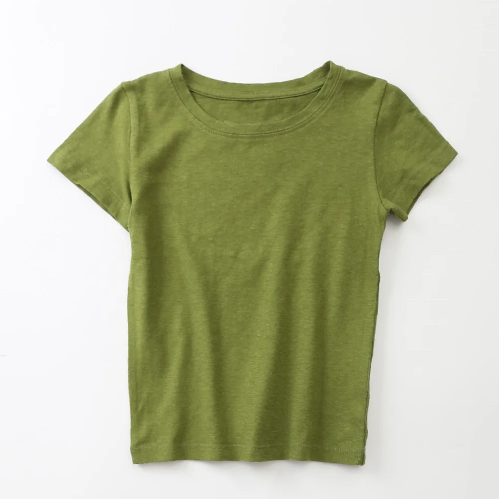 Wholesale 55% Hemp /45% Organic Cotton White Gray T-Shirts for Kids/Women/Men