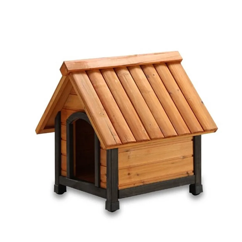 Factory Direct Sale Cheap Dog Cage Wooden Dog House with Dark Frame