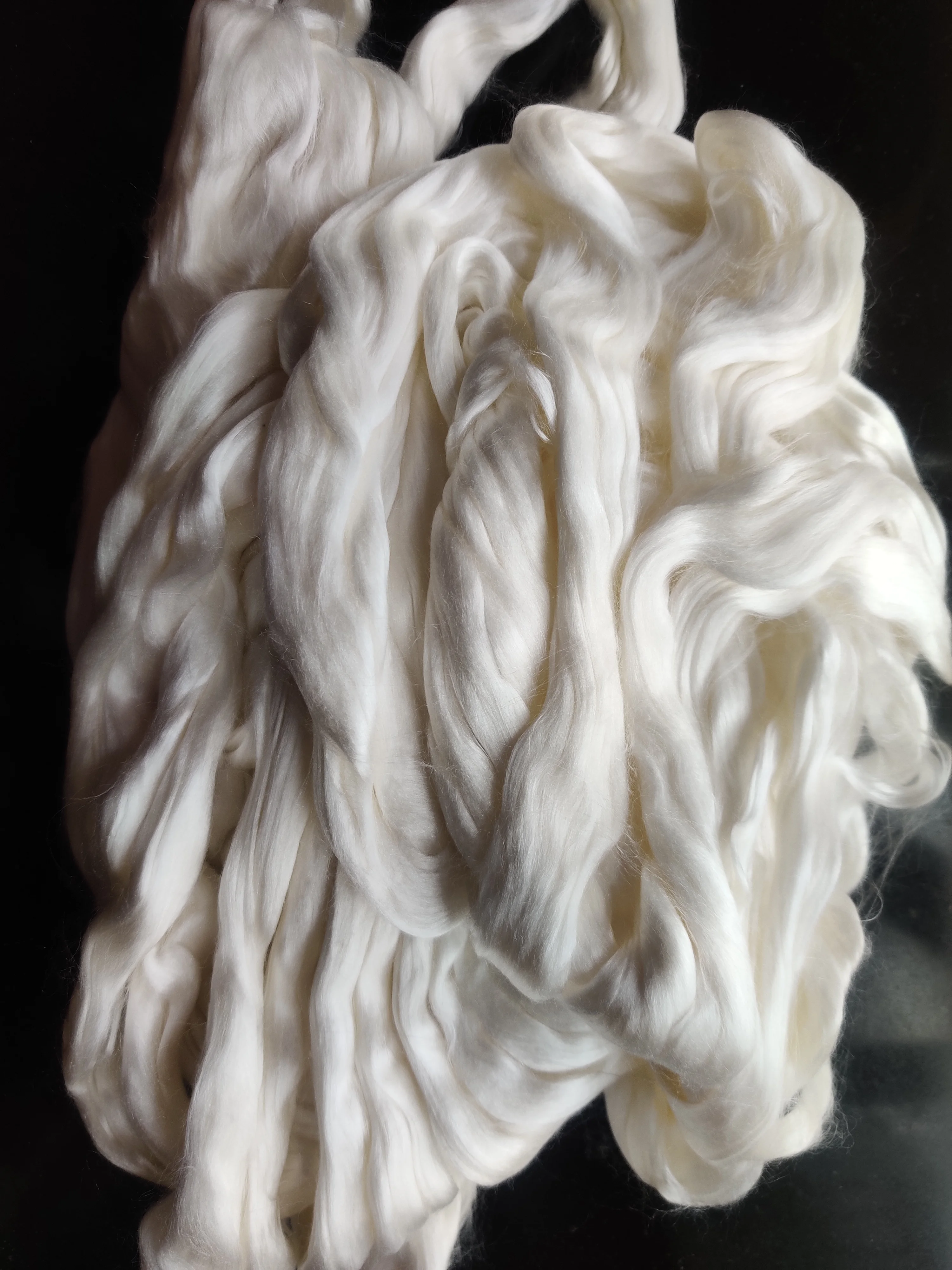 100% Mulberry Silk Tops or Silk Sliver, WITH GOTS