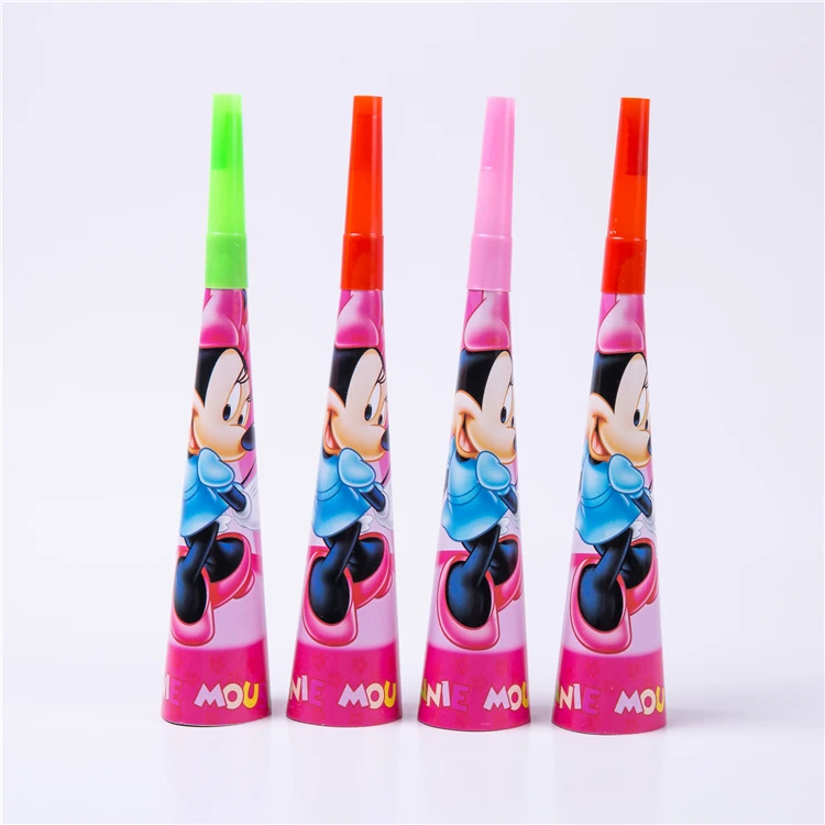 Cartoon Minnie Theme Kid Birthday Party Supplies Paper Plates Cups Straws Kids Girl Mouse Birthday Party Disposable Tableware