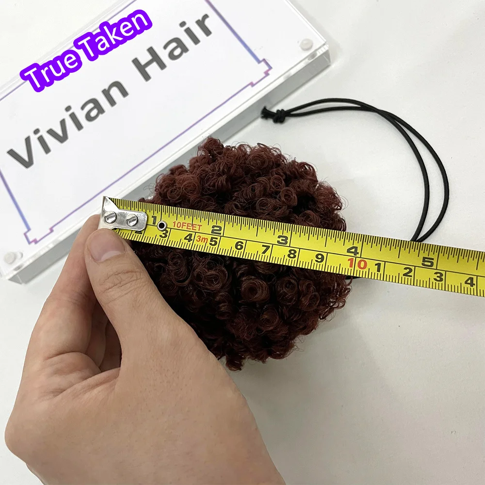 Cheap Price Natural Short Afro Kinky Curly Afro Bun Wrap Around Drawstring Hair Puff Chignon With Combs