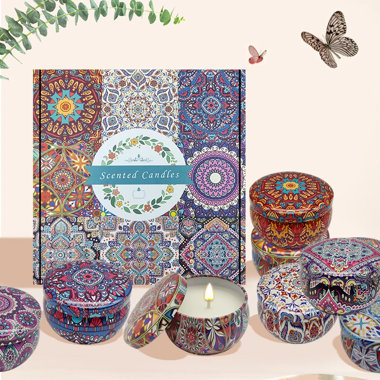 Custom Private Logo Wholesale Natural Scented Fresh Air Luxury Soy Wax Candles Gift Set For Business Sale