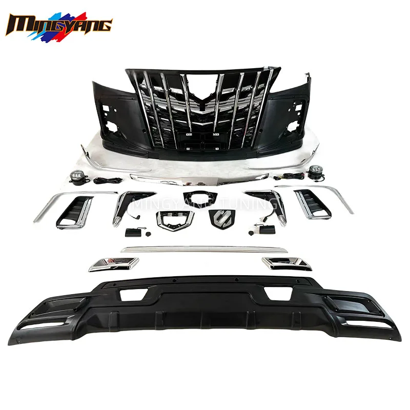 High Quality Car Accessories Grille Bumper Guard With Light Bodykit For Toyota Innova 2012-2015 Body Kit