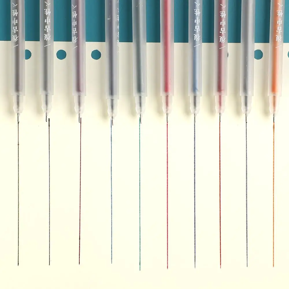 10pcs/set Creative Retro color gel pen Student Office personality gel ink pen Simple neutral pen kawaii School supplies