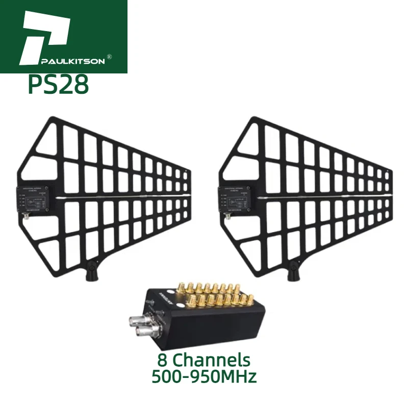 Paulkison Antenna Distribution System PS28 8Channels Active Antenna Distributor System 500-950Mhz RF Multi SMA Signal Amplifier
