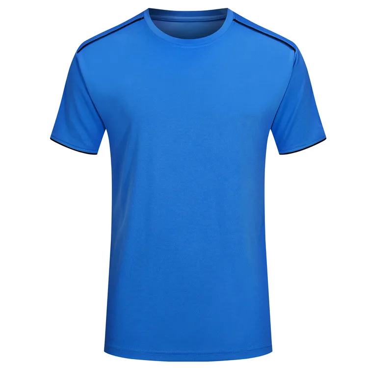 Custom Wholesale Mesh Sports Cheap t Shirts Bulk Plain Active Football Soccer Training T-shirt for Men Kids 100% Polyester Shirt