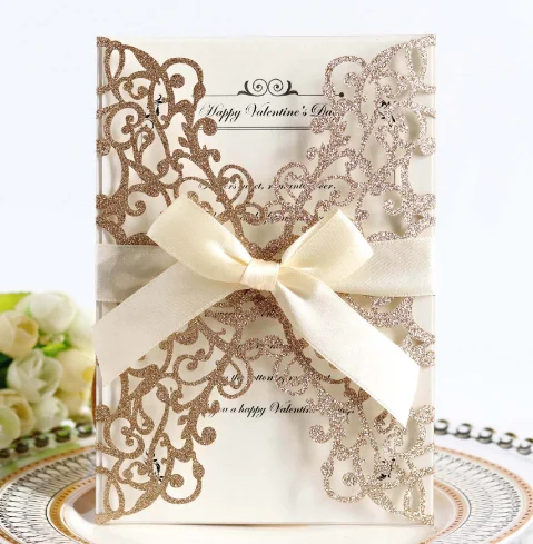 Wedding Invitation Letter Greeting Card Laser Hollow out Invitation