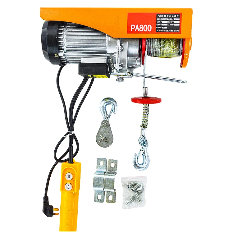 Mini Portable Electric Hoist Pa600 PA800 Pa1000 Pa1200 500kg 1ton Small Crane Electric Hoist Winch