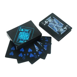 High Quality Custom Playing Cards Printing Poker Pvc Waterproof Plastic Gold Black Playing Cards In Bulk