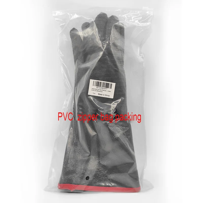 Long Sleeve Nitrile Glove Safety Anti slip Cooking BBQ Acid Alkali High Temperature Resistant Fire Oil Heat Proof Kitchen Gloves