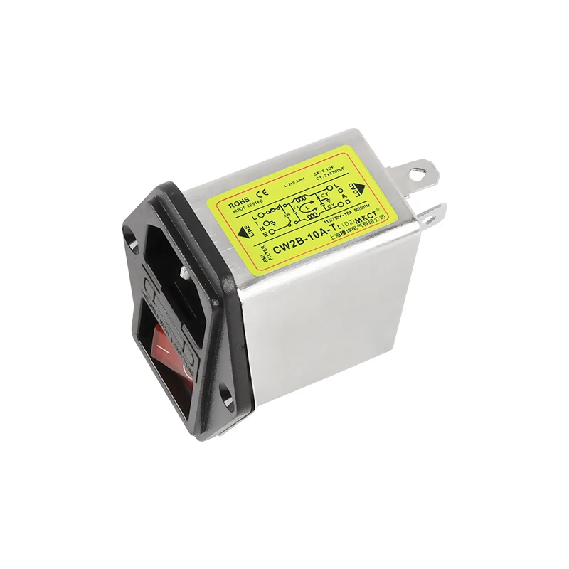 IEC Впускное отверстие с предохранителями освещенные фильтр переменного тока связи аудио 220VAC 50/60Hz 1A/3A/6A/10A сетевой фильтр с выключатель света