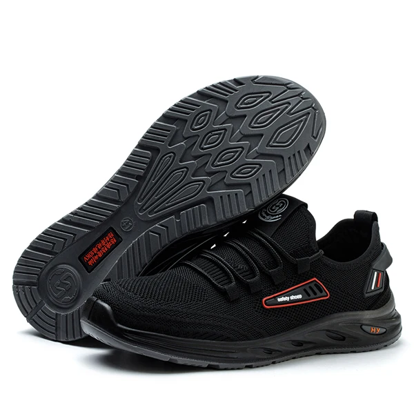 Fashionable Sporty Safety Work Shoes Working Shoes Safety Footwear with Fly knit Fabric Upper