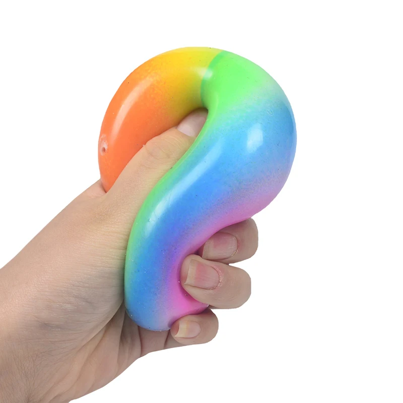 Rubber Small Balls Squishy Silicone Polyurethane Soft Foam Toys Baby Pu Stress Custom Logo Relief Colourful Fidget Squeeze Ball