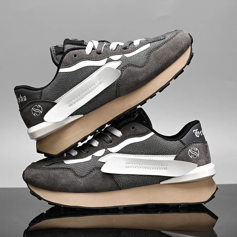 Oem Logo Custom Mesh Male Sneaker Lightweight Fashion Platform Sports Shoes Breathable Casual Walking Running Style Men Sneakers