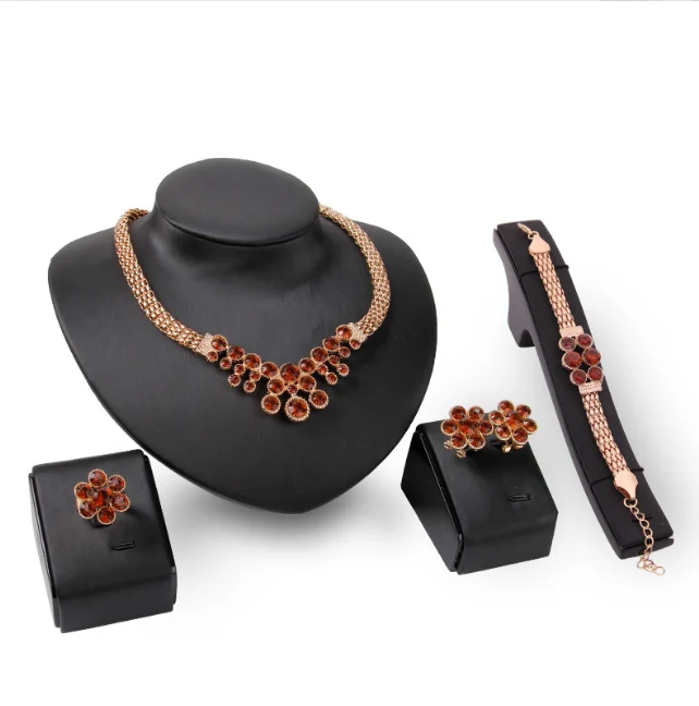 Indonesia Wholesale Fashion Gold Plated Jewelry Set Small Order