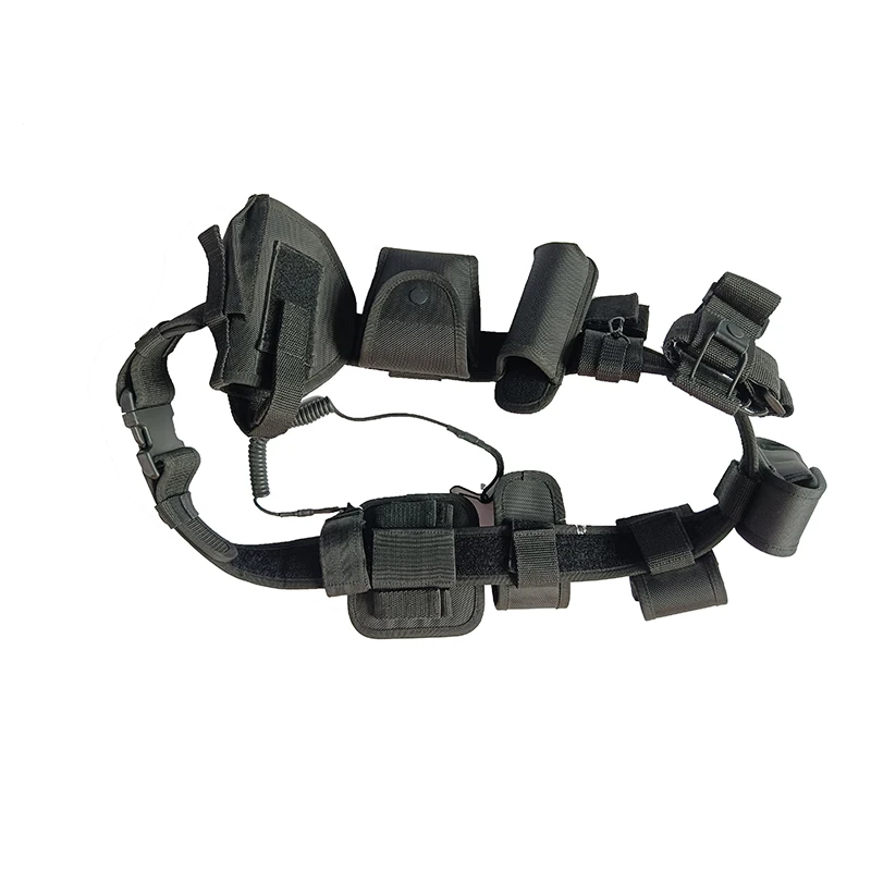 Avatar great quality black 1680D nylon strong tactical belt with gun holster police utility belt set 10 pcs factory OEM