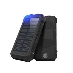 powerbanks 20000mAh waterproof solar battery portable mobile phone chargers power banks