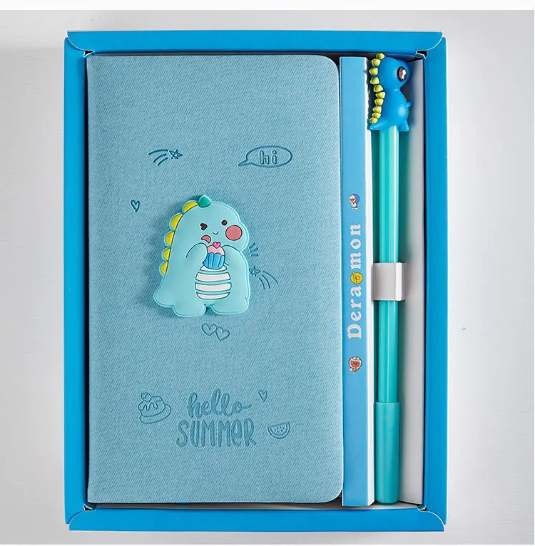 A6 Kawaii Custom Logo Faux Leather Notebook Cute Unique Look Stationary Diary Notebooks for Girl