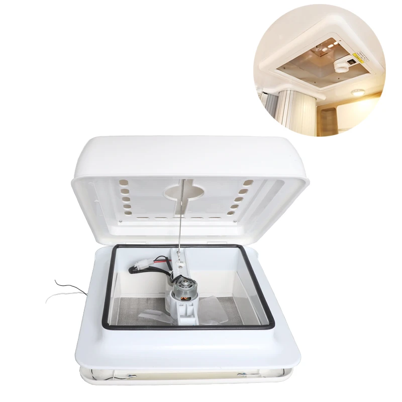 car Window part 12 v 3.6W manual Smoked Exhaust Heat Anti-UV Air Vent cooling ventilation Roof Vent Fan for  Caravan Motorhome