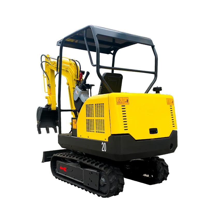 Chinese Mini  Rubber Track  Crawler Excavator 2  Ton Backhoe Hole Digger Agriculture Excavators for Construction