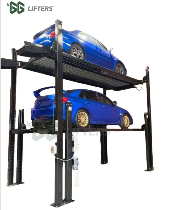 GG LIFTERS Triple Vertical Car Lift System Three Levels Hydraulic Car Stacker Parking Garage Equipment Hydraulic Car Lift