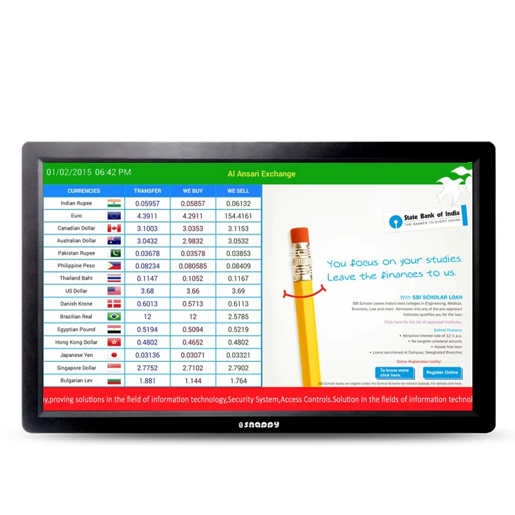 32 дюймов ЖК-дисплей обмен валюты табло