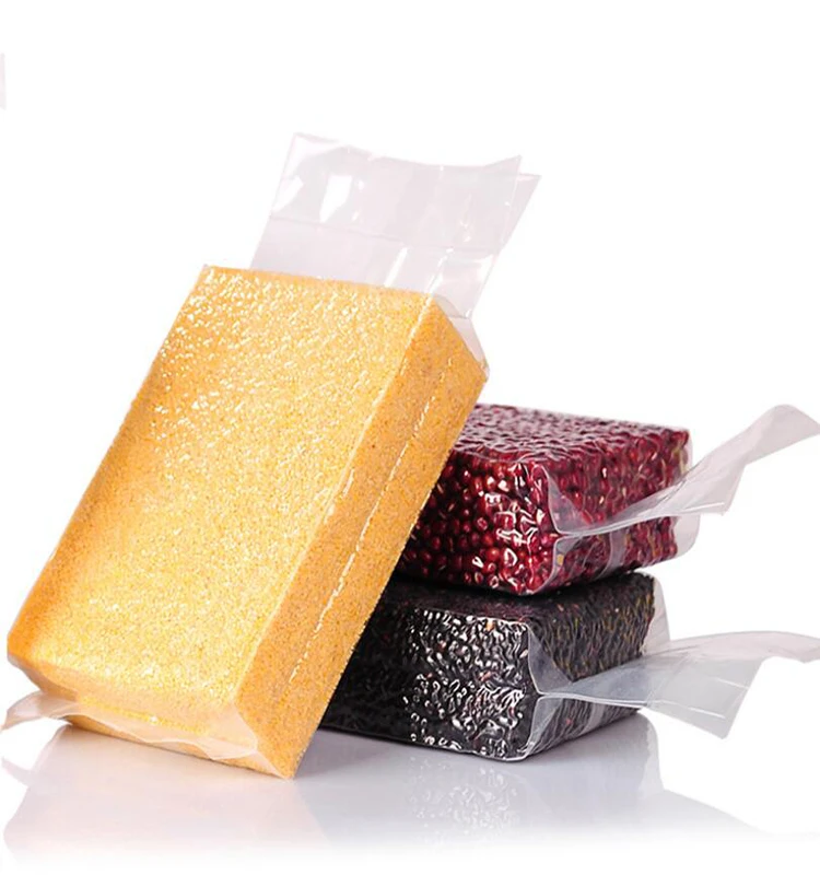 Wholesale Custom Food Grade Grain Transparent Plastic Bag Factory Price Rice Bean Vacuum Packaging Bag