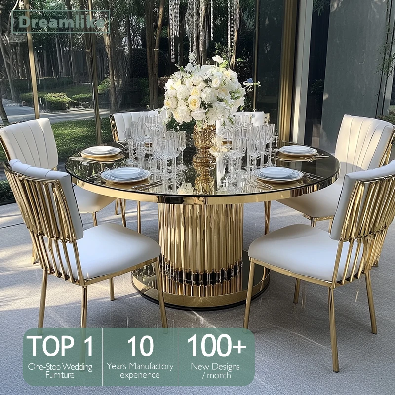 Modern Luxury Square Gold Cake Table for Wedding and Event Versatile Hotel Furniture for Outdoor Hotel Use