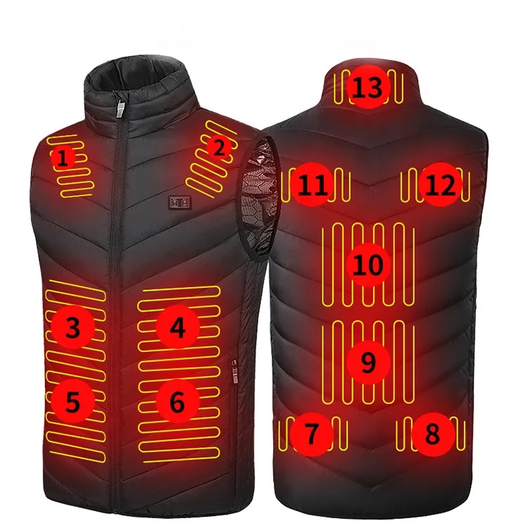 High Temperature Heat Vest Men Autumn Winter Smart Heating Cotton Vest