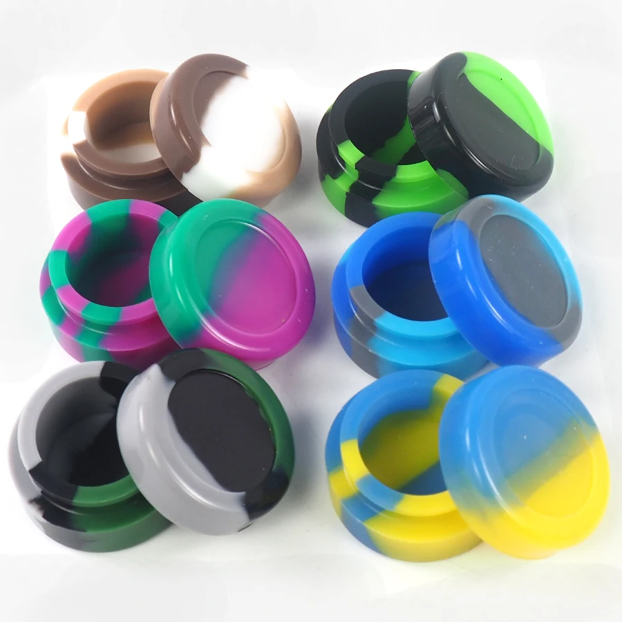 5ML Nonstick Silicone Container Custom Rubber Silicone Jar Travel Face Cream Liquid Containers