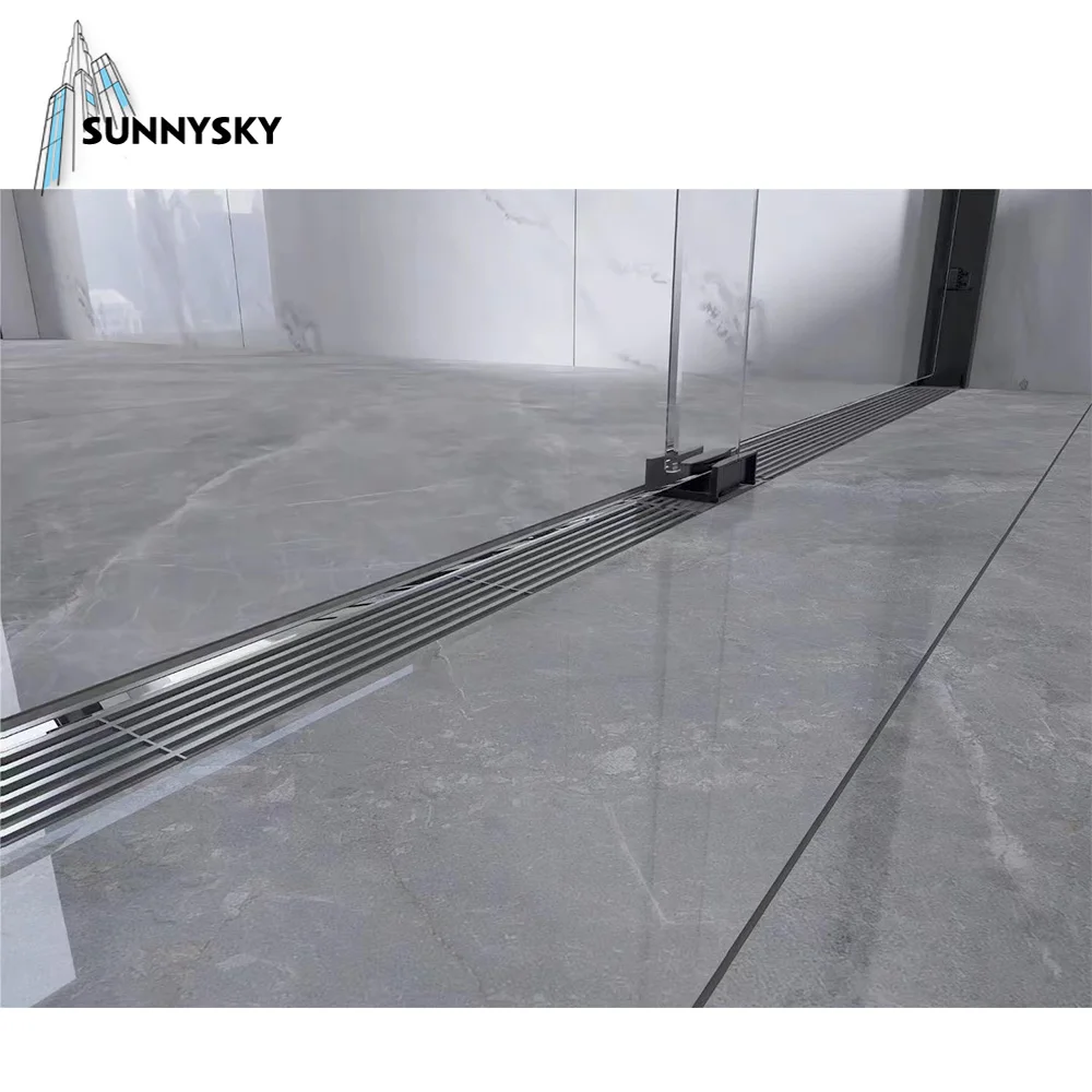 New design pentagon pivot shower enclosure door large shower room