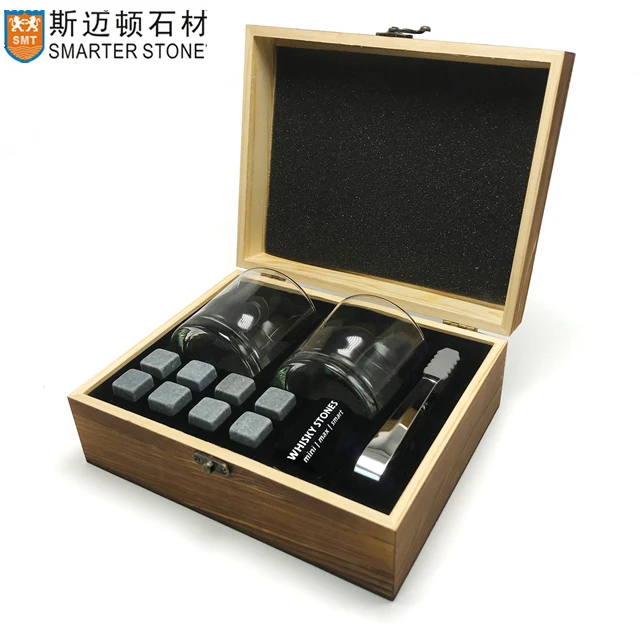 Best Bulk  Ice Cube Chilling Bar Accessories Customized Whiskey Stones Gift Sets