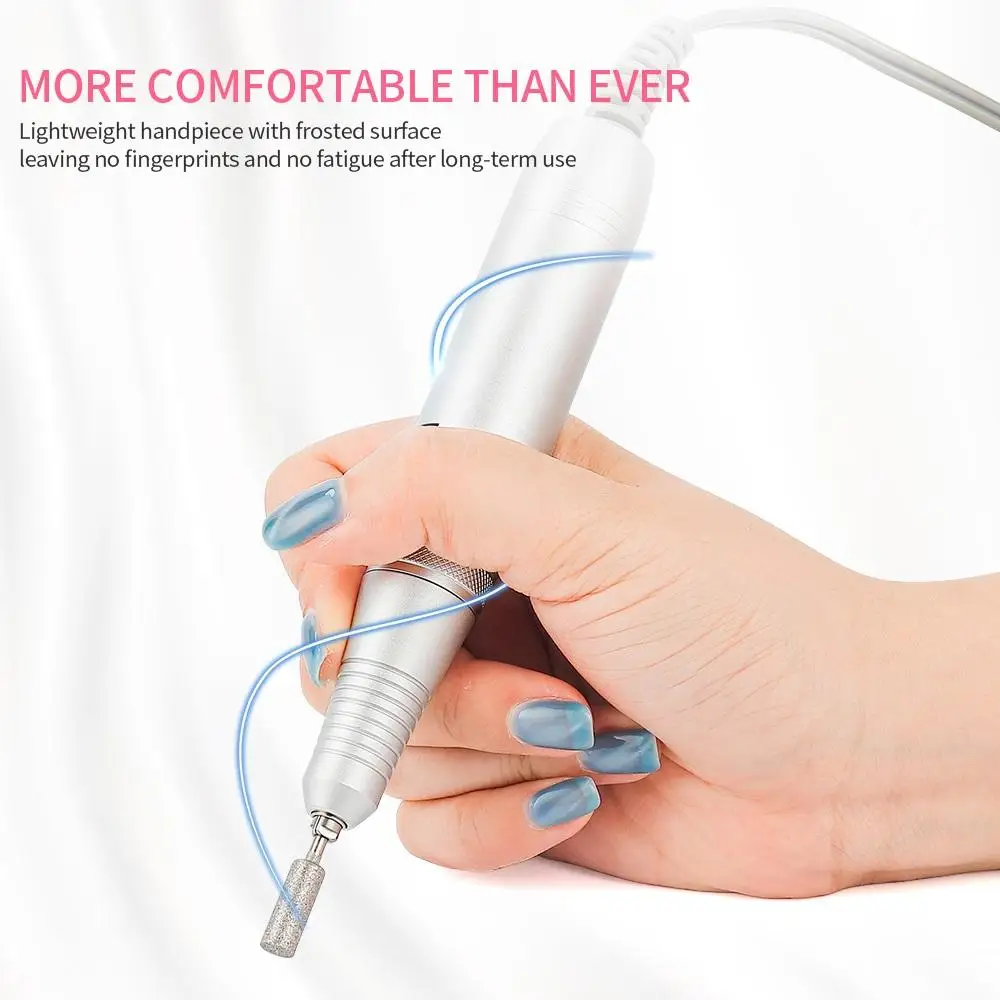 35000RPM Wireless Nail Drill Machine Portable LCD Nail Master 60W Manicure Pedicure Strong Polishing Nail Drill with Drill Bits