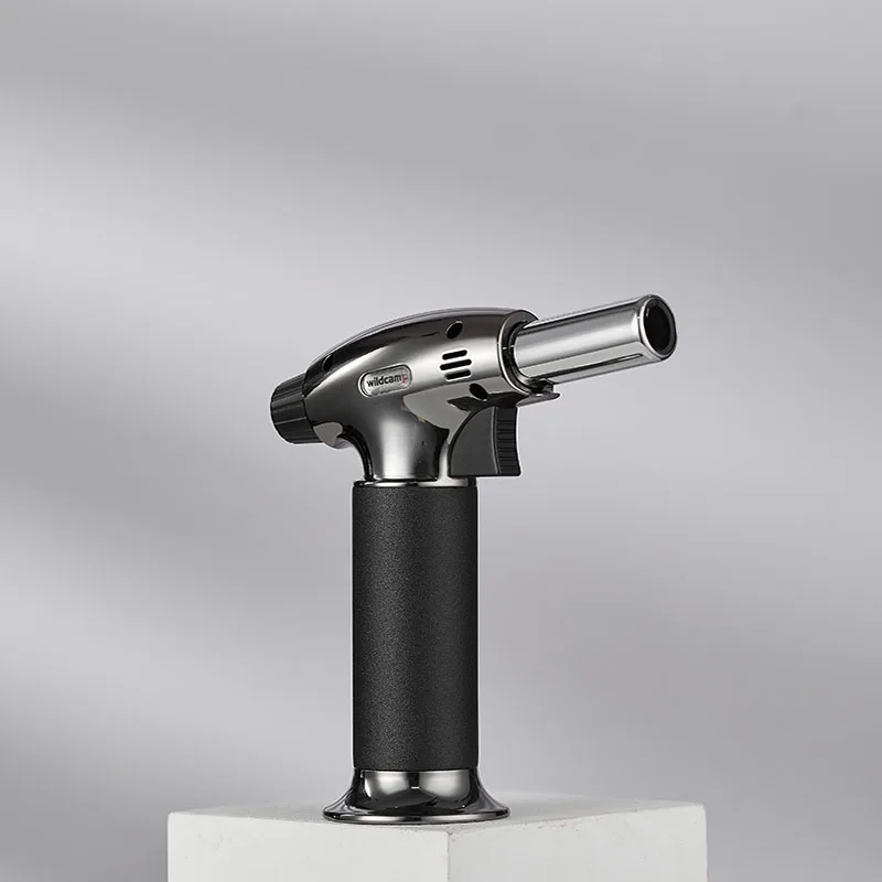 Wildcamp Portable Powerful Metal Camping Piezo Jet Flame Butane Gas Torch Kitchen Lighters for BBQ Brulee Desert