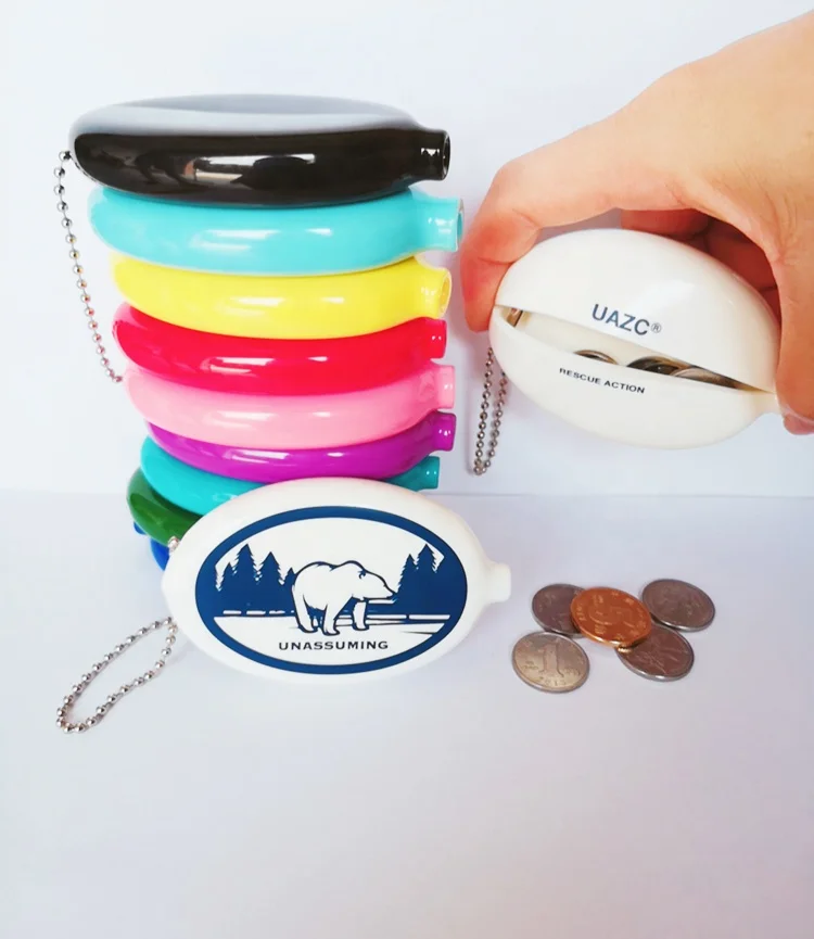 Promotional Logo Printed Small PVC Coin case Purse