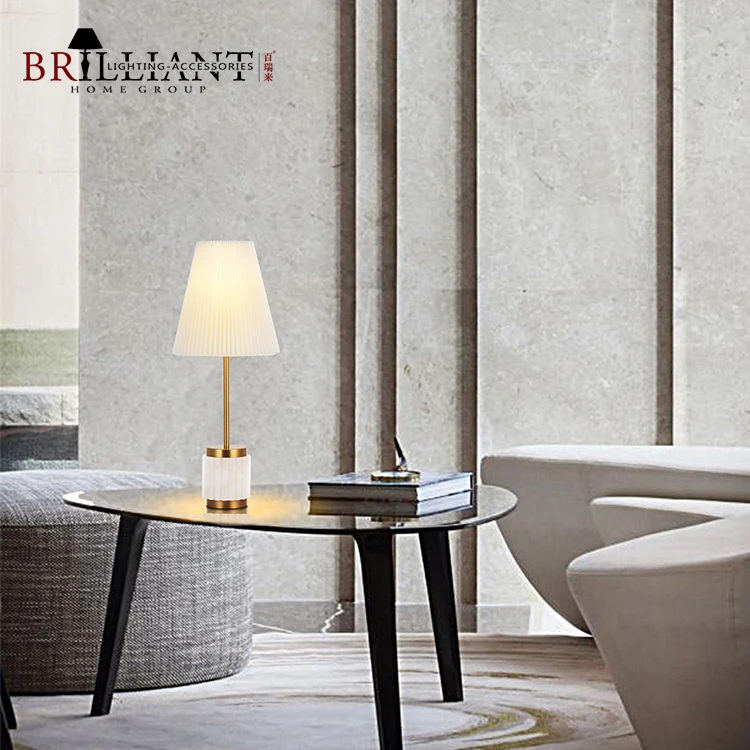 New Style Modern Table Lights Bedroom Hotel Desk Bedside Lamp Alabaster Crystal Glass Table Lamp