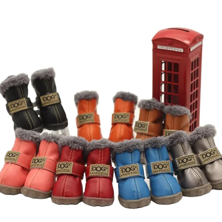 Dog Fleece Shoes Winter Boots for Dogs Cats Outdoor Pet Snowshoes Lightweight Boots
