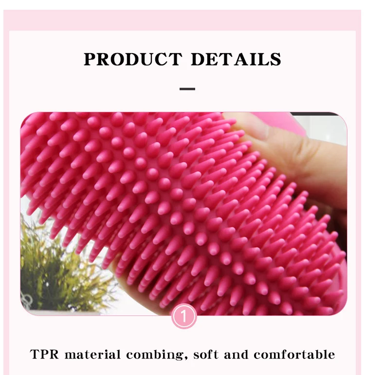 Wholesale pet cleaning and beauty products soft TPR rubber bath massage cat dog comb brush 2021